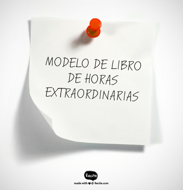 MODELO DE LIBRO DE HORAS EXTRAORDINARIAS
